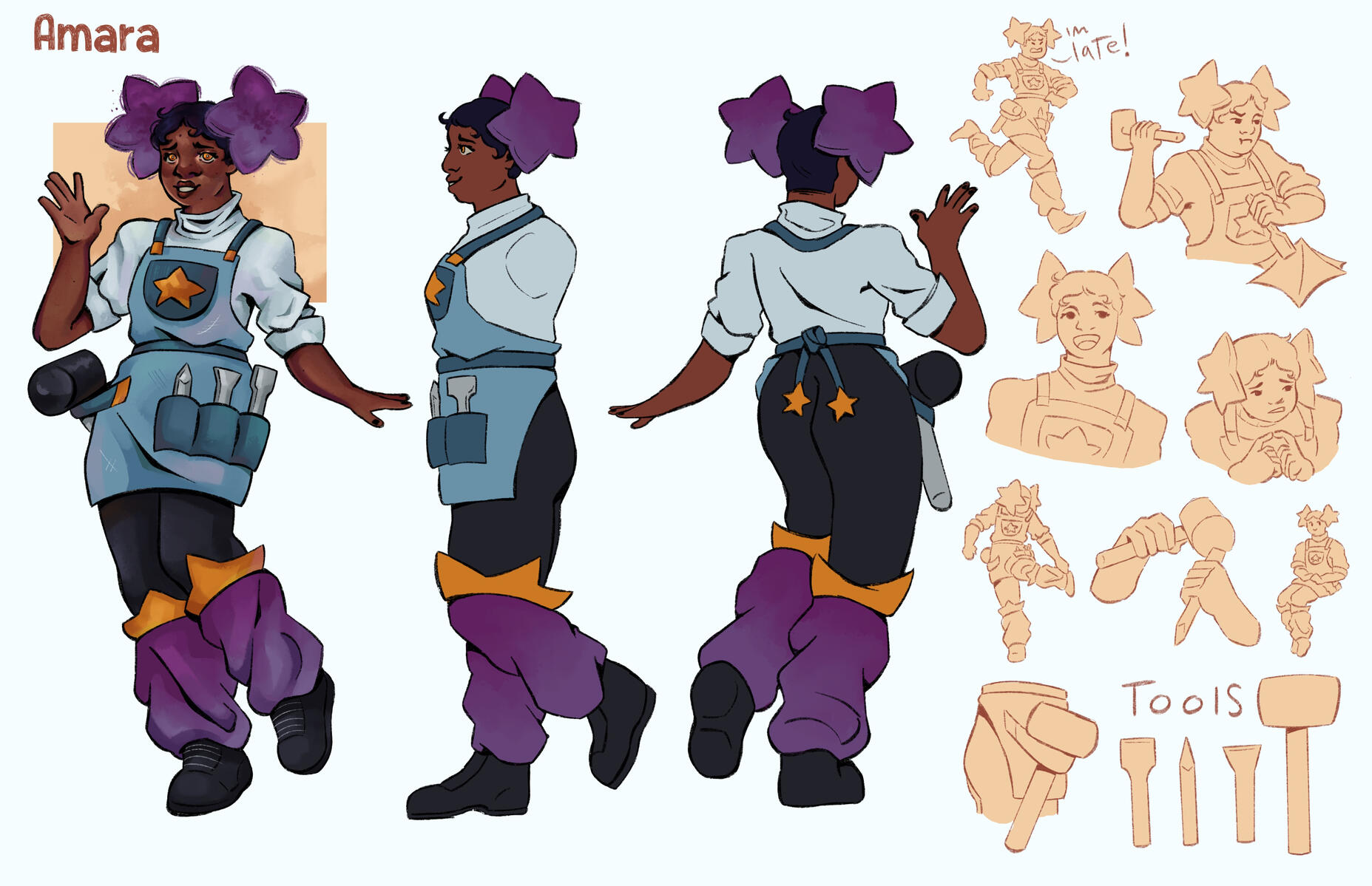 Amara - Character Design for Middle Grade Slice of Life Comic
