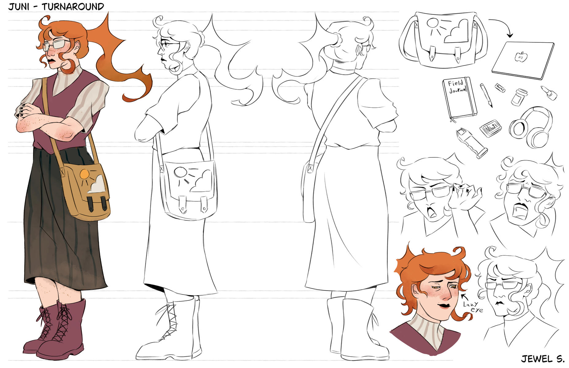 Juni - Character Design for YA Sci-Fi Comic